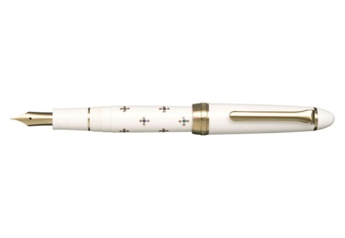 Sailor Pióro wieczne 1911 Classic KO Floret Dot SV White Białe - limitowana edycja 2023