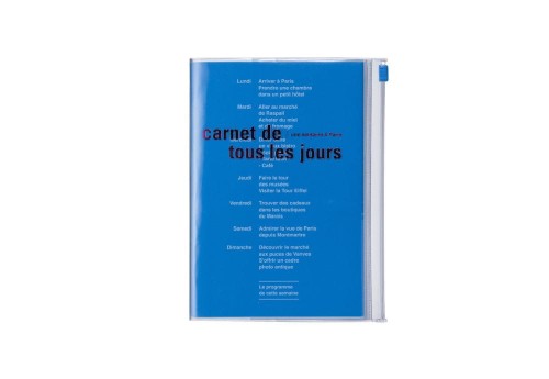 Mark's Japan Notes Zipper Notebook DAY'S A6 Niebieski Tous Les Jours