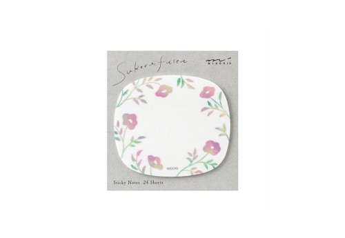Midori Karteczki Samoprzylepne Sakura Fusen Sticky Notes Różowe Kwiaty