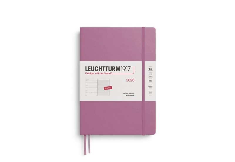 Leuchtturm1917 Kalendarz tygodniowy 2026 B5 - układ poziomy w linie