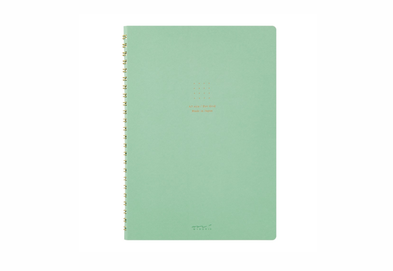 midori notes na spirali dot grid colour pad zielony.png