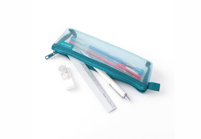 midori piórnik pen case mesh niebieski 2.png