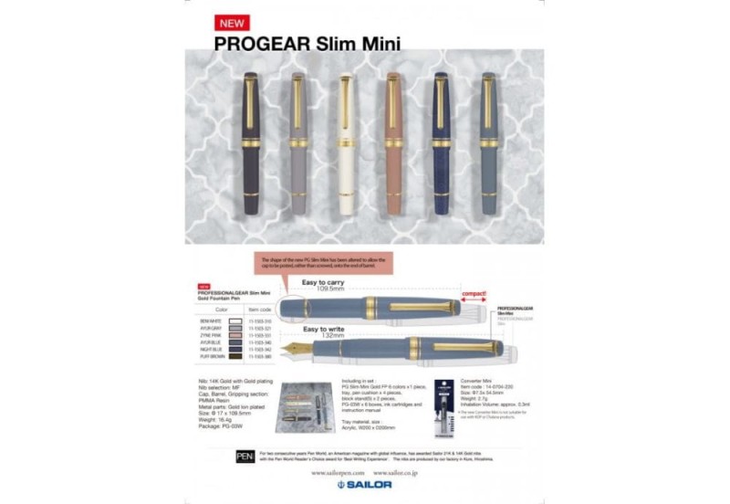 NOTEKA Sailor Pro Gear Slim Mini Kieszonkowe Pióro Wieczne Marocco.jpg