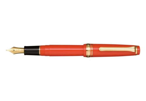 PROFESSIONALGEAR Slim Gold Fountain Pen red.jpg