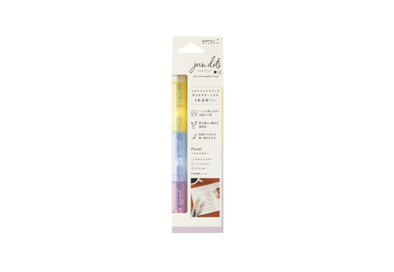 Noteka Zakreślacze Midori Connecting Pen Join Dots Pastel.jpg