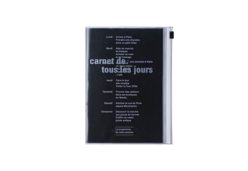 NOTEKA mark's japan notes a6 zipper notebook days - czarny.jpg