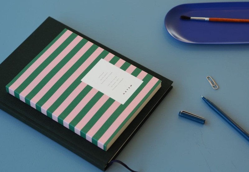 UMA Notebook, Medium - Green & Rose