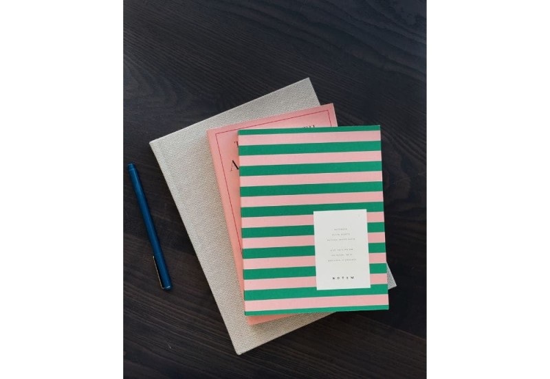 UMA Notebook, Medium - Green & Rose