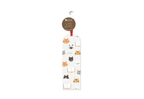 Furukawashika Zakładka Clear Bookmark HONTOWATASHI Cats NOTEKA.jpg