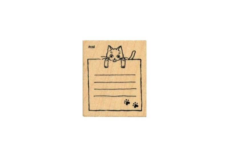 Stempel KODOMO NO KAO I LOVE STAMP MEMO CAT NOTEKA.jpg