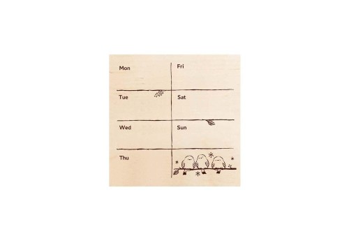 Beverly Stempel Stamp Irodori Rubber Stamp Shimaenaga Weekly Calendar NOTEKA.jpg