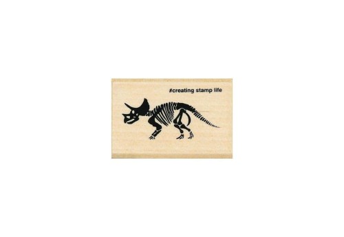 Stempel Kodomo no kao dinozaur Triceratops NOTEKA.jpg