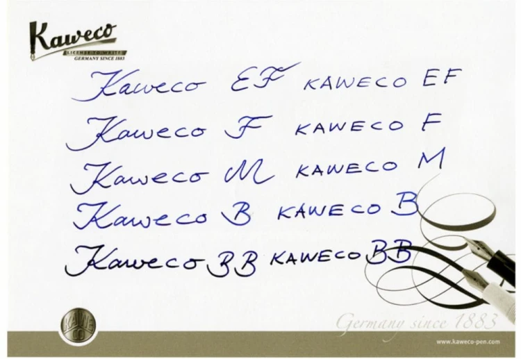 grubość stalówek kaweco.jpg