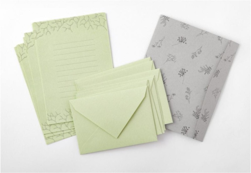 Papeteria Midori 317 Flower Color Washi Paper Zielona