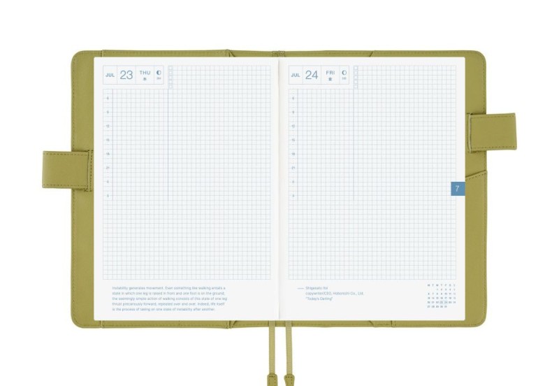 Hobonichi Techo Cousin A5 Cover: Leather Sage Green