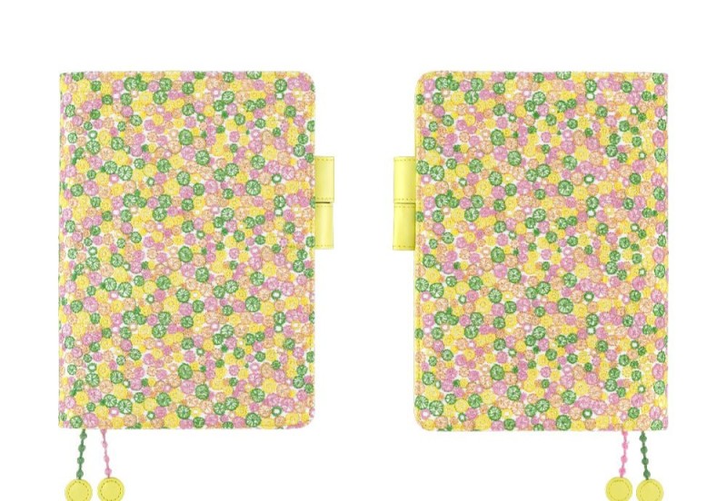 Hobonichi Techo Cousin A5 Cover: mina perhonen: skyful (Yellow)