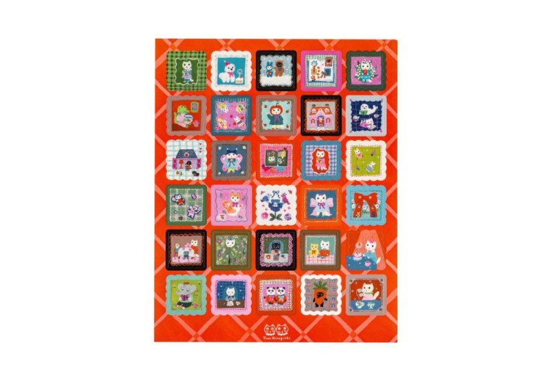 Hobonichi Techo Yumi Kitagishi: Stickers - Daily Life of White Cat