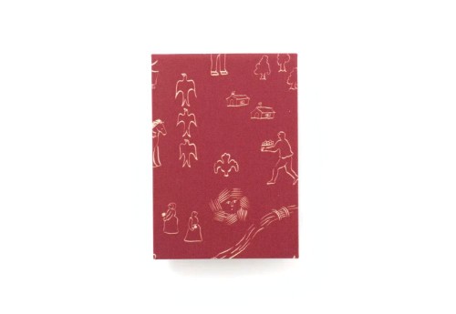 KAKIMORI Mini Note Cover B7 - okładka na notes palmehuset burgundy NOTEKA (2).jpg