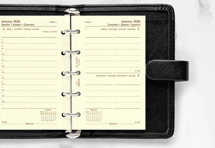 Filofax wkład kalendarzowy one day a page 2026 mini NOTEKA (2).jpg