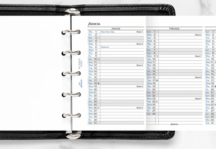 Filofax wkład kalendarzowy Vertical Year Planner 2026 mini NOTEKA (2).jpg