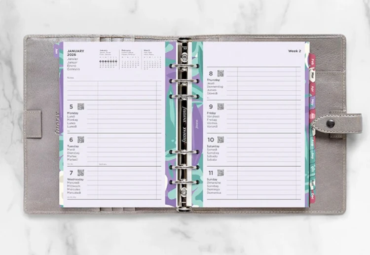 Filofax wkład Floral Illustrated Diary Refill Pack - A5 2026 Multilanguage NOTEKA (3).jpg