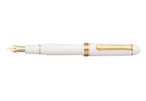 Platinum 3776 Pióro Wieczne Gold Trim Chenonceau White.jpg