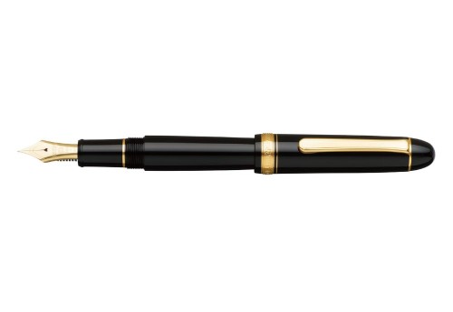 Platinum 3776 Pióro Wieczne Gold Trim Black in Black.jpg