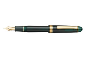Platinum 3776 Pióro Wieczne Gold Trim Laurel Green.jpg