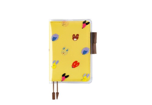 Hobonichi Okładka PVC Keiko Shibata_ Cover on Cover for A6 Size (Dog Ears Fluttering in the Wind) NOTEKA.jpg