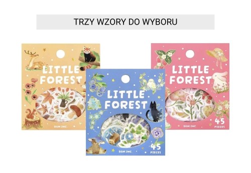 BGM Little Forest Gold Foil Sticker Flakes Naklejki - różne wzory