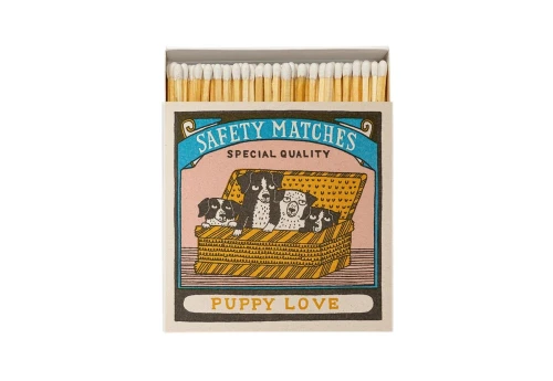 Archivist Gallery Square Matchboxes - Zapałki Puppy Love Matches