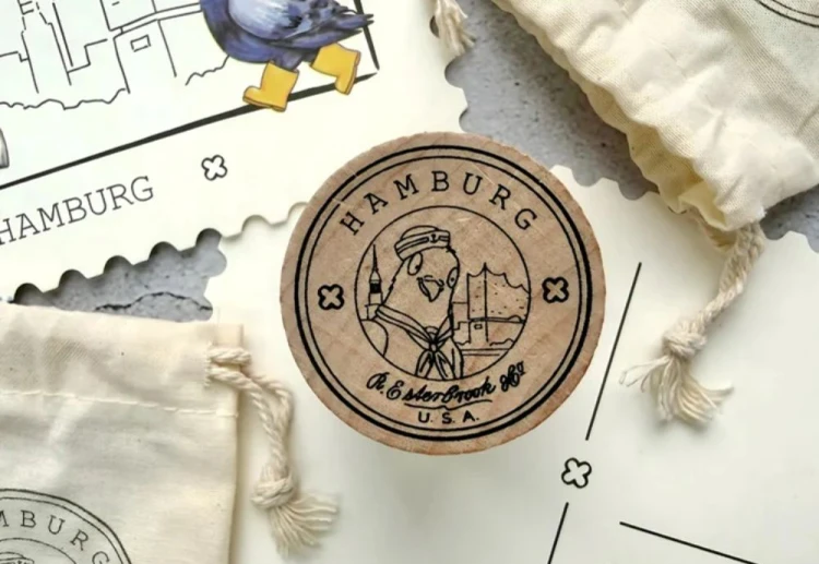 Zestaw Esterbrook Atrament + Stempel  Pigeon Poop Hamburg NOTEKA (3).jpg
