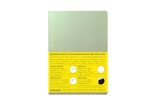 Stalogy Zeszyt A5 1/2 Year Notebook Aurora Green