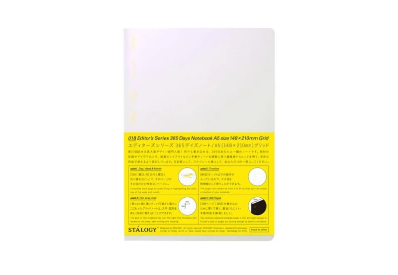 Stalogy notes w kratkę A5 a2 year Aurora White NOTEKA.jpg