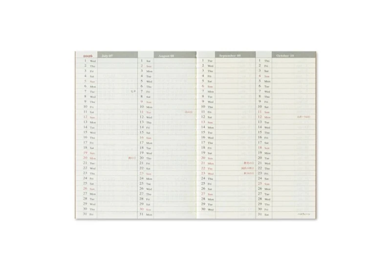 Traveler's Notebook Diary 2026 kalendarz passport size NOTEKA (4).jpg