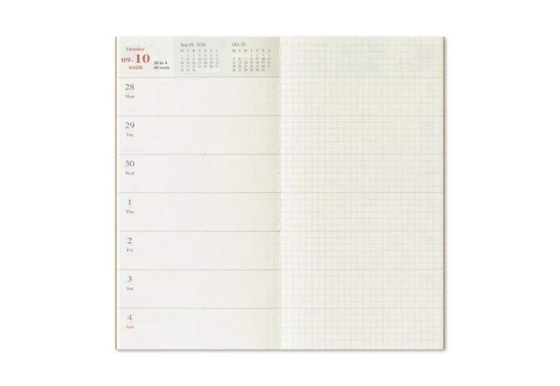 Traveler's Notebook Diary 2026 kalendarz regular size NOTEKA (5).jpg