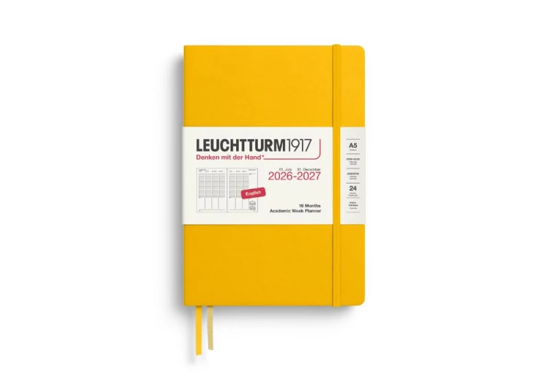 Leuchtturm1917 kalendarz akademicki 2026-2027 żółty NOTEKA.jpg
