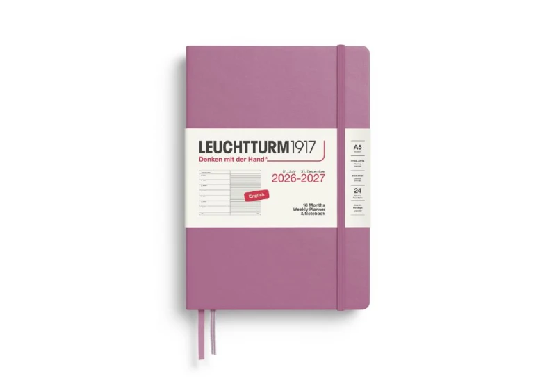Leuchtturm1917 kalendarz akademicki 2026-2027 brudny róż NOTEKA.jpg