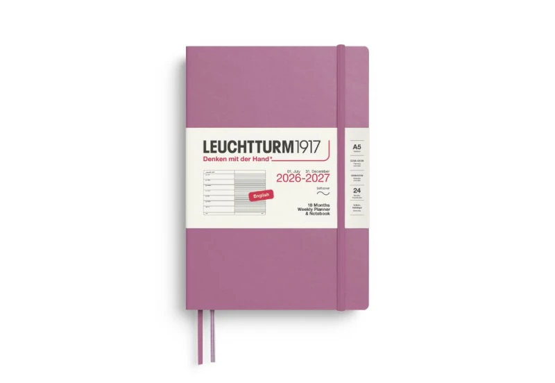 Leuchtturm1917 kalendarz akademicki 2026-2027 brudny róż NOTEKA.jpg