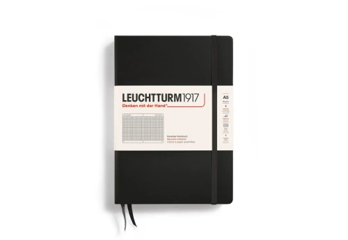 Leuchtturm1917 A5 Notes w kratkę - Czarny