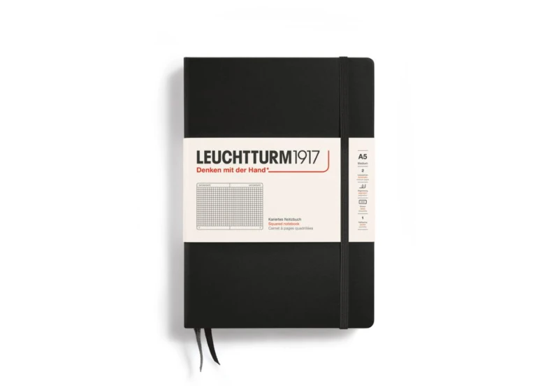 lEUCHTTURM1917 Notes a5 w kratkę Black NOTEKA.jpg