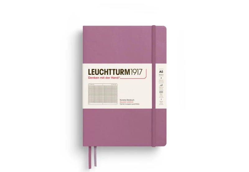 LEUCHTTURM1917 Notes a5 w kratkę Dusty Rose NOTEKA.jpg