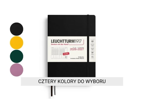 Leuchtturm1917 Kalendarz tygodniowy akademicki 2026/2027 A5 18-miesięczny - układ pionowy 