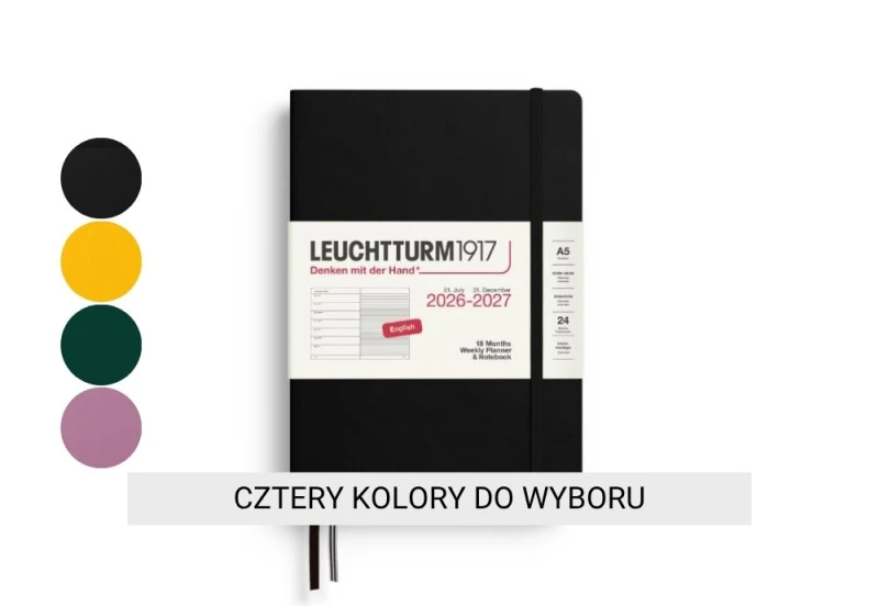 Leuchtturm1917 Kalendarz tygodniowy akademicki 2026 2027 A5 18miesięczny twarda okładka układ poziomy.jpg