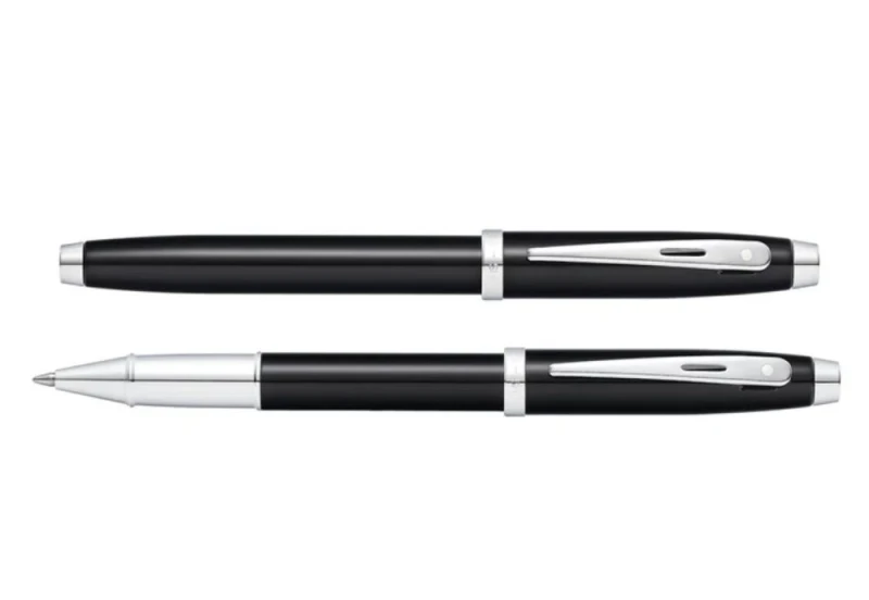 Sheaffer 100 pióro kulkowe glossy black chrome NOTEKA.jpg