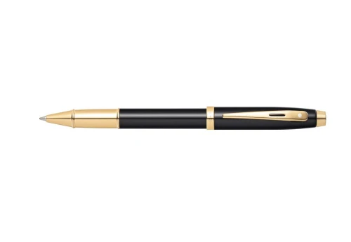 Sheaffer 100 Gloss Black with Gold Trim Pióro Kulkowe czarne