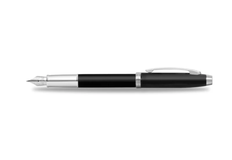 Sheaffer 100 pióro wieczne glossy black with chrome NOTEKA.jpg