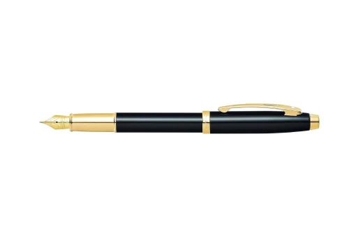 Sheaffer 100 Glossy Black with Gold Trim Pióro Wieczne czarne