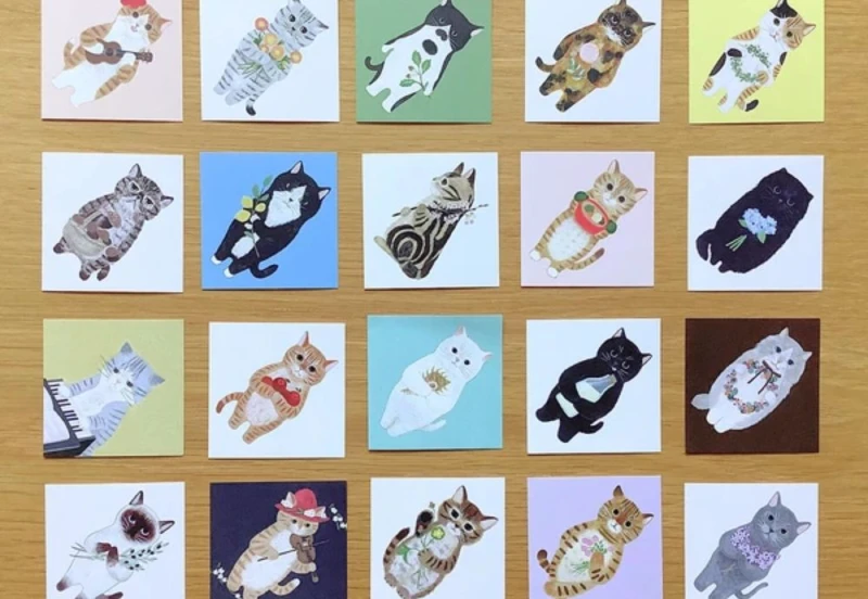 4legs mini card zestaw mini kartek w kotki NOTEKA (4).jpg