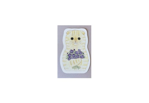 4Legs Mini Card Mini kartka z kopertą - Kot z bukietem NOTEKA.jpg